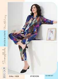 Womy Premium Rayon Co-ord Set Chic Comfort Meets Effortless Style