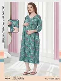 Womy Maternity & Nursing Gown  Feeding-Friendly Comfort Wear