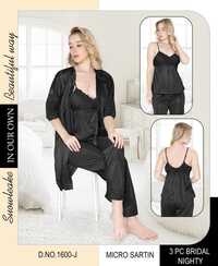 WOMY BRIDAL 3 PC NIGHTWEAR SET (LIGHT PADDED)