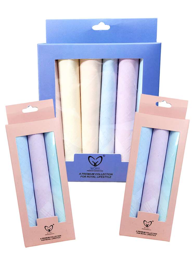 Womy Pure Cotton Handkerchief Tara Design 02 - Age Group: Adults