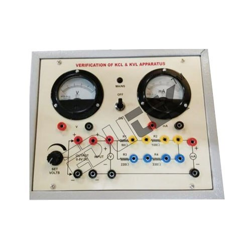 VERIFICATION OF KCL & KVL WITH BAKELITE PANEL & ROUND METERS