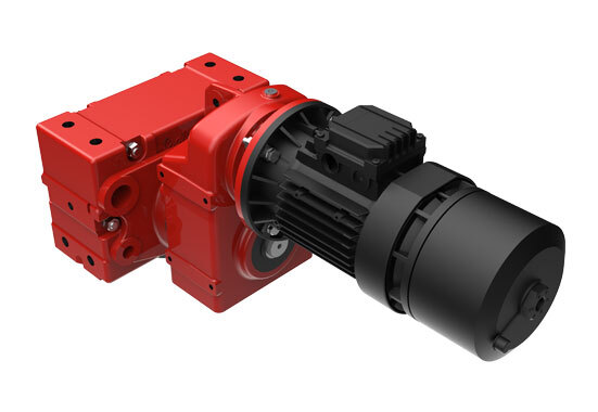 Wheel Block With Geared Motor - Color: Red