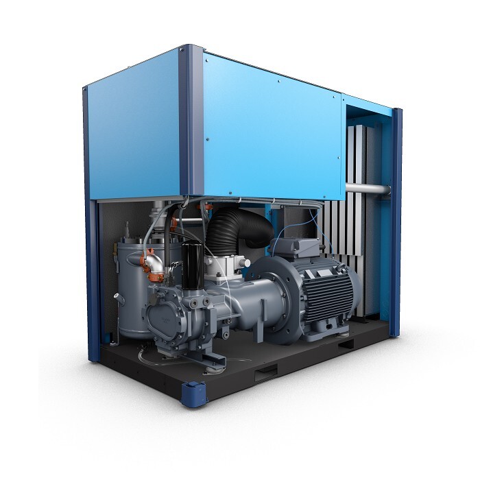 L 90-132 Kw Lubricated Rotary Screw Compressor - Color: Blue