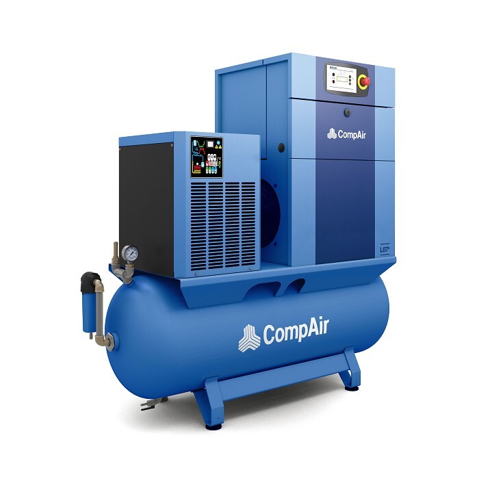 L 15-22 Kw Lubricated Rotary Screw Compressor - Color: Blue