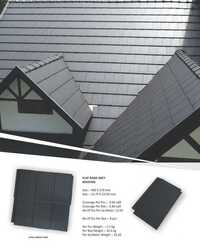 400X270mm Flat Dark Grey Roofing Tile