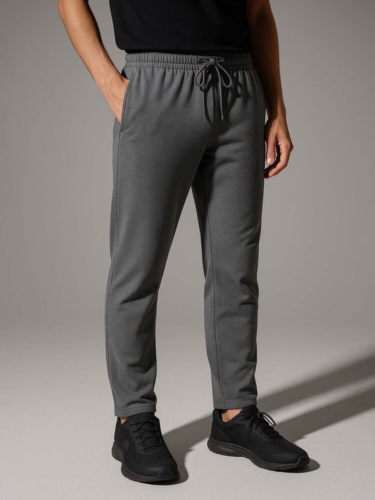 Mens French Terry Steel Grey Joggers