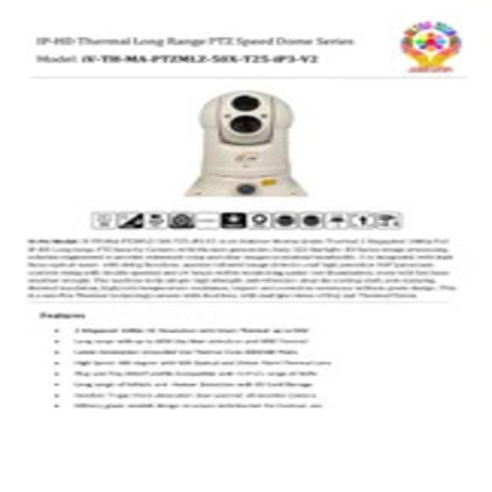 LONG RANGE MARINE GRADE THERMAL PTZ CAMERA DAY 6 KM & NIGHT 3KM - - iV-TH-MA-PTZMLZ-50X-T25-iP3-V2