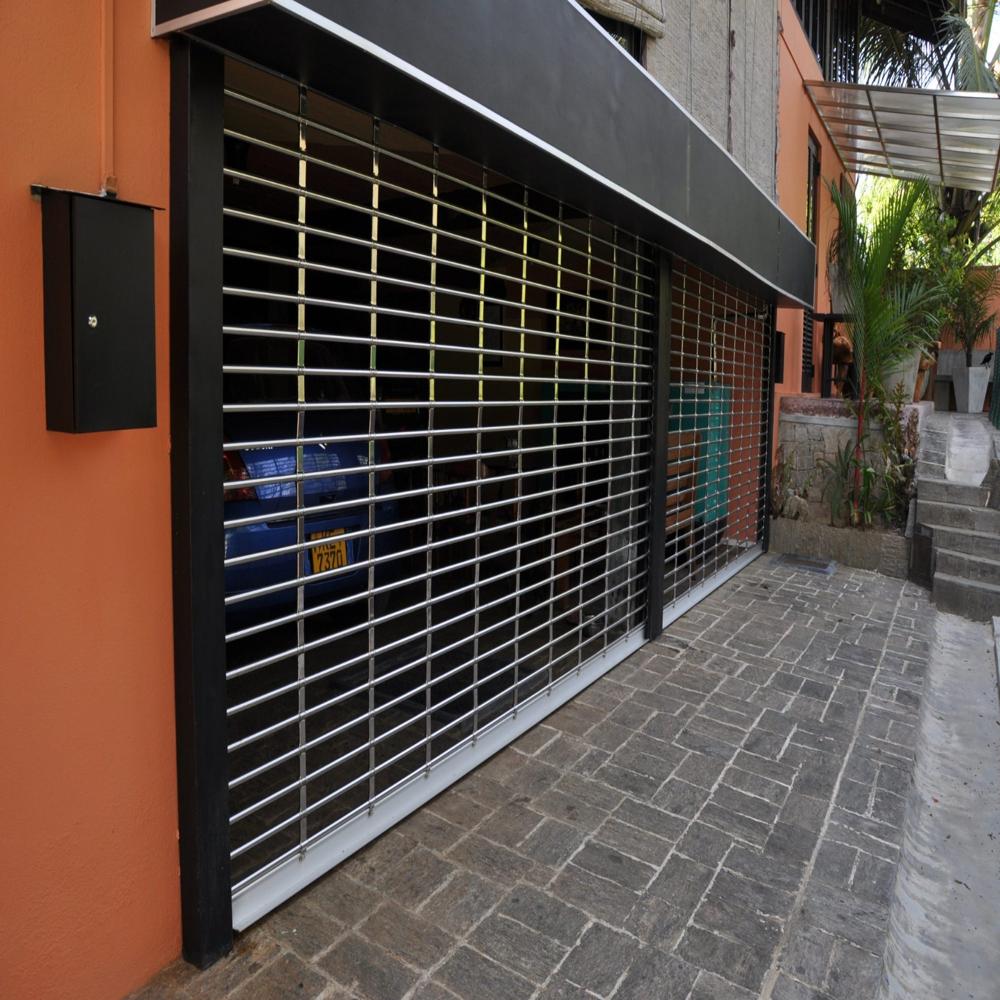 Industrial Grill Rolling Shutter - Color: White