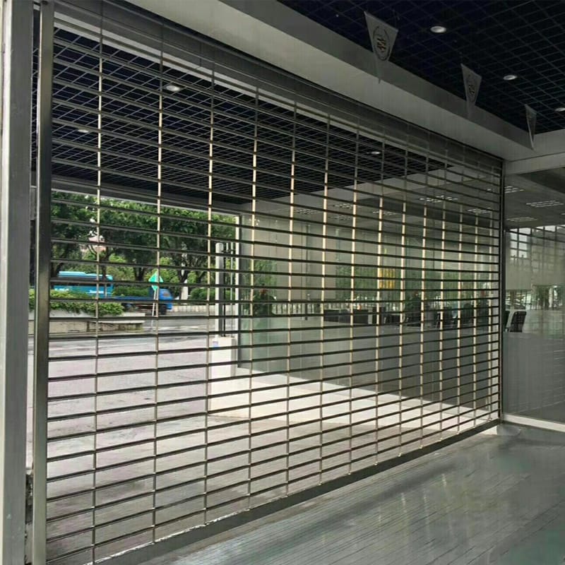 Industrial Grill Rolling Shutter - Color: White