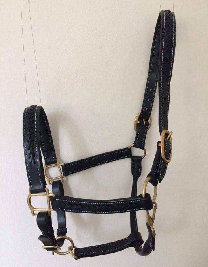 High-Quality Leather Horse Halter - Color: All Colors