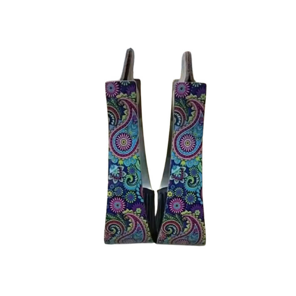 Western Horse Riding Tack Printed Aluminium Show Stirrups - Color: All Colors