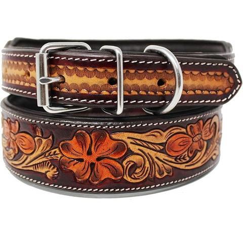 Customizable Floral Indian American Dog Collar - Color: As Per Availability