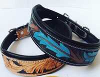 Floral Design Led Lights Adjustable Dog Collar - Color: As Per Availability