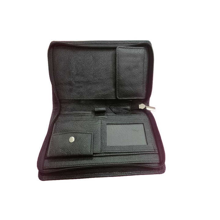 Unisex Leather Vintage Style Long Wallet - Color: Different Available