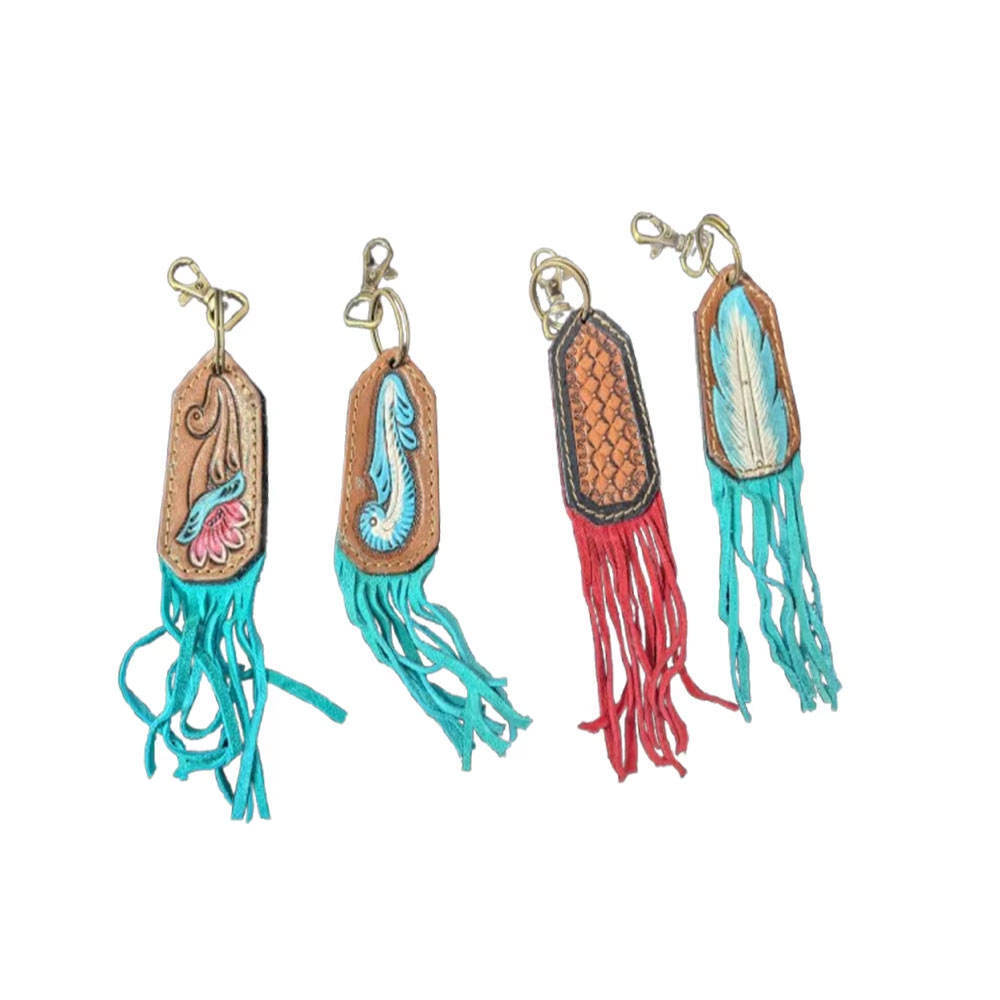 Stylish Antique Design Leather Keychain