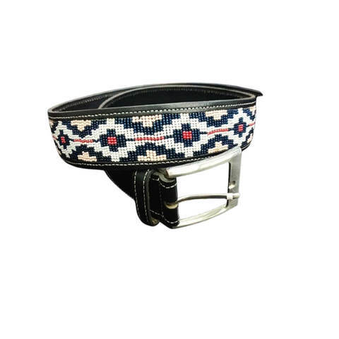 Mens Wide Western Antique Genuine Belt