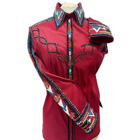 Stretch Taffeta Bling Shirt