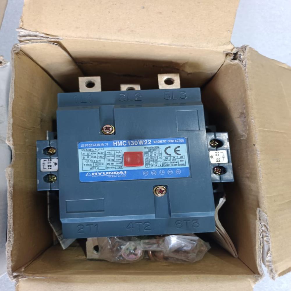New Hyundai 130a Contactor Hyundai Hmc130w22 Magnetic Contactor 380/440v - Frequency: 50/60 Hertz (Hz)