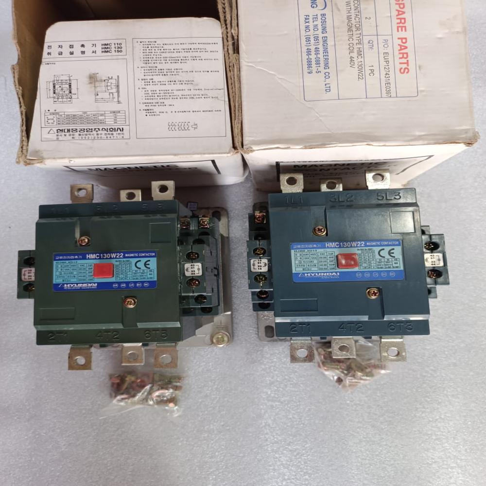 New Hyundai 130a Contactor Hyundai Hmc130w22 Magnetic Contactor 380/440v - Frequency: 50/60 Hertz (Hz)