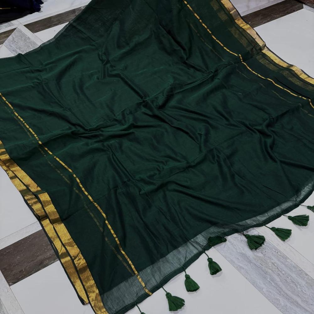 Pure 120count mul cotton Saree Jori Border 