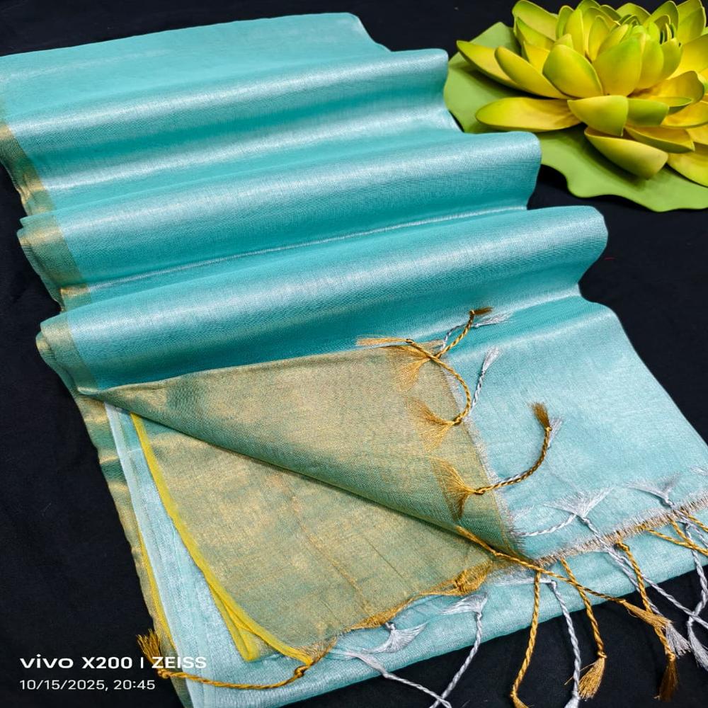 Traditional South Indian Border Tissue Cotton Saree