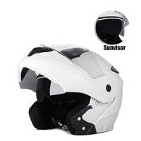Adien Flip Sunvisor Vents Flip Up White Helmet