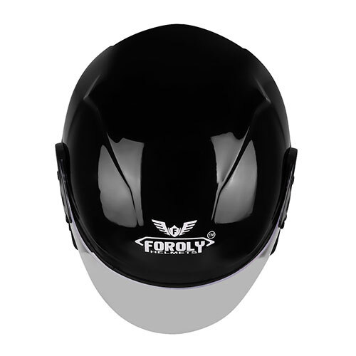 Alpha Open Face Polycarbonate Visor Black Helmet