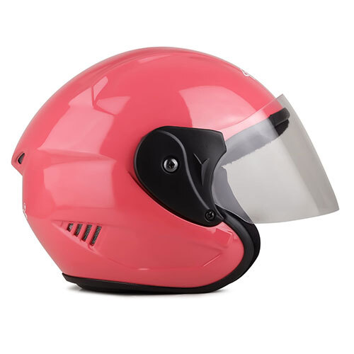 Alpha Open Face Polycarbonate Visor Pink Helmet