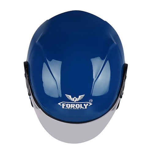 Alpha Open Face Polycarbonate Visor Blue Helmet - Temperature Range: As Per Industry Stand Celsius (Oc)