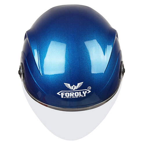 Aura Open Face Polycarbonate Visor Blue Helmet