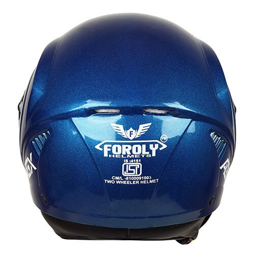 Aura Open Face Polycarbonate Visor Blue Helmet - Temperature Range: As Per Industry Stand Celsius (Oc)