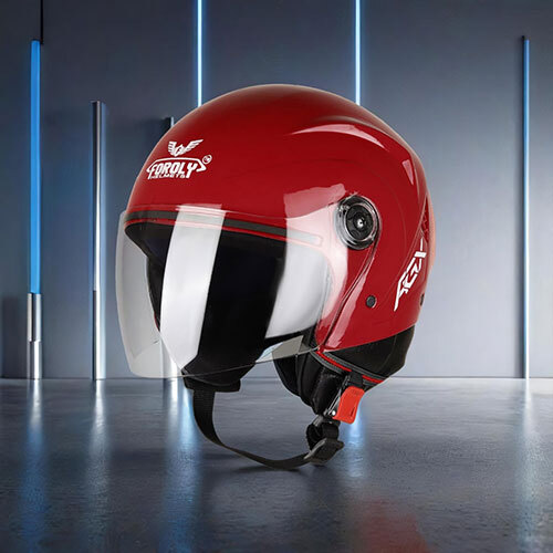 Aura Open Face Polycarbonate Visor Pink Helmet