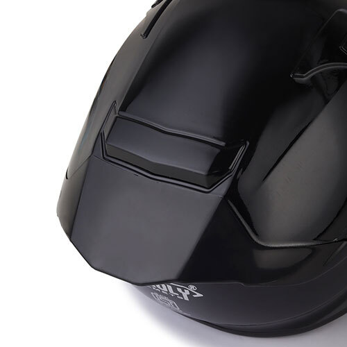 Bolt Black Full Face Smoke Visor Spoiler Sunvisor Helmet