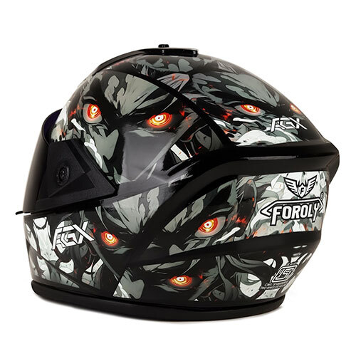 Fighter Demon Full Face Smoke Visor Safety Helmet