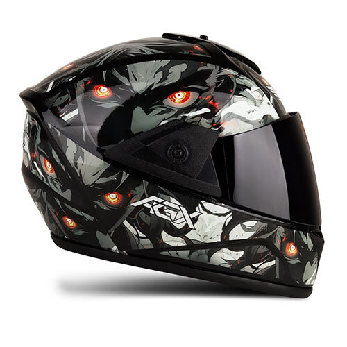 Fighter Demon Full Face Smoke Visor Safety Helmet