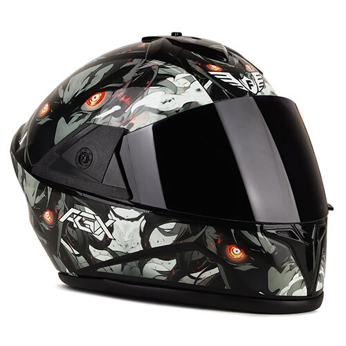 Fighter Demon Full Face Smoke Visor Safety Helmet