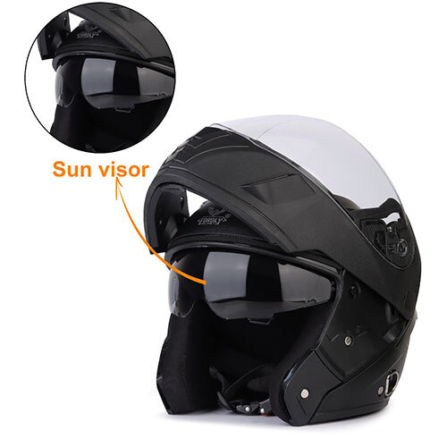 Thunder Flip Sunvisor Vents Flip Up Safety Helmet
