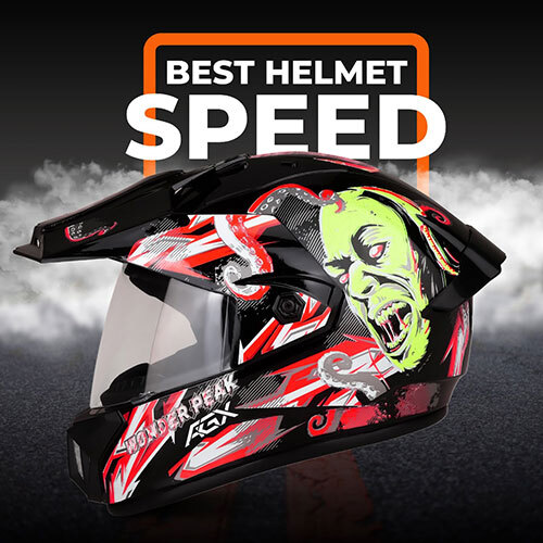 Mens WC Horror Smoke Visor Motocross Safety Helmet