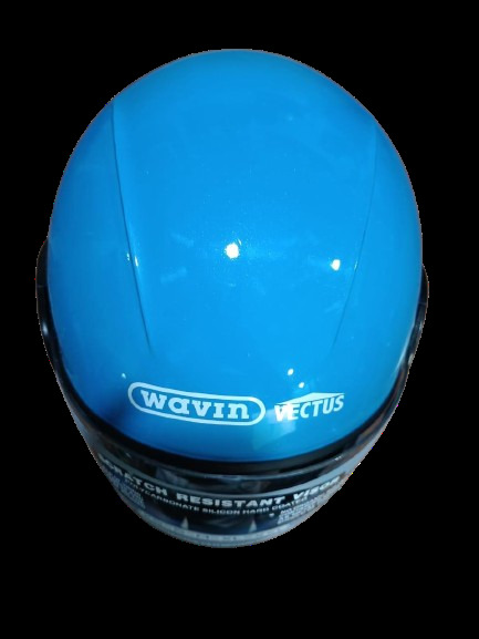 X8 Extreme Smoke Visor Motocross Blue Helmet