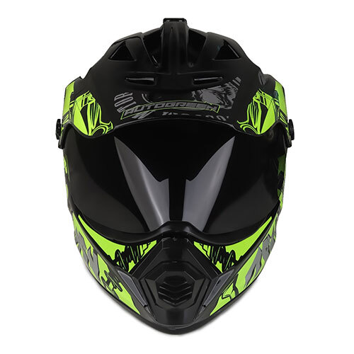 Mens X8 Extreme Smoke Visor Motocross Helmet