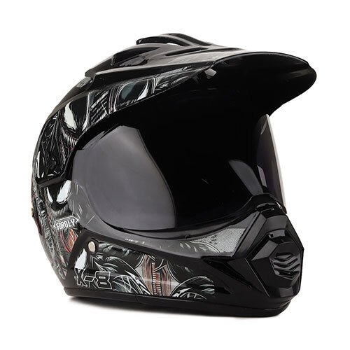 X8 Venom Smoke Visor Motocross Safety Helmet