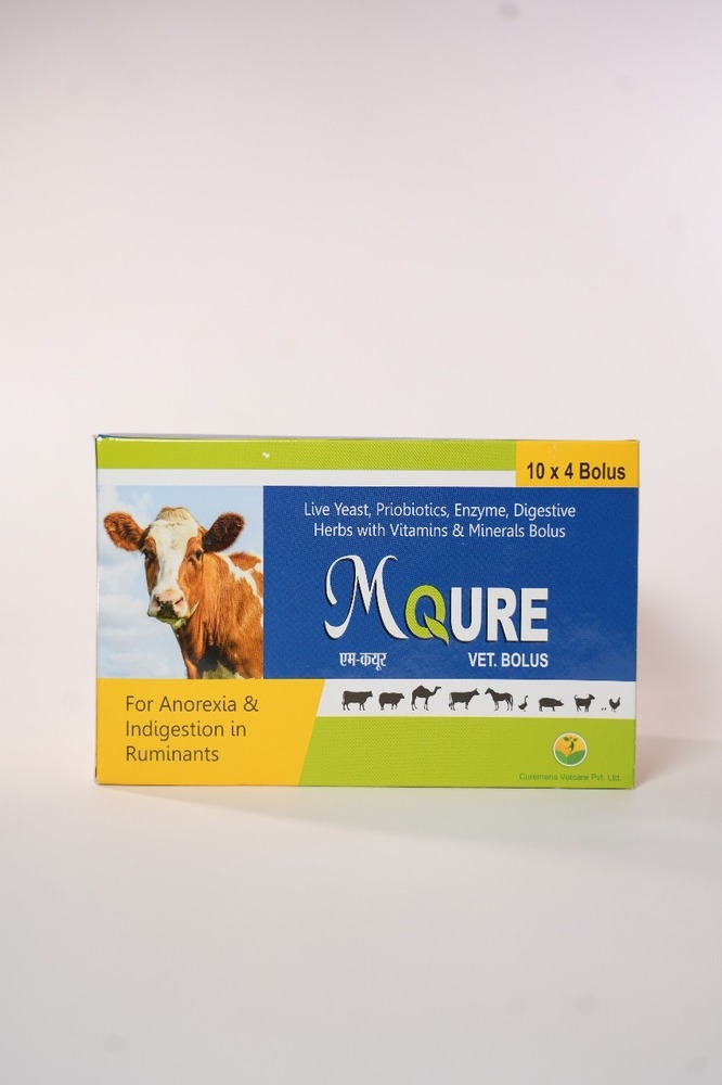 Mqure Live Yeast Priobiotics Enzyme Digestive Herbs With Vitamins And Minerals Bolus - Ingredients: Animal Extract