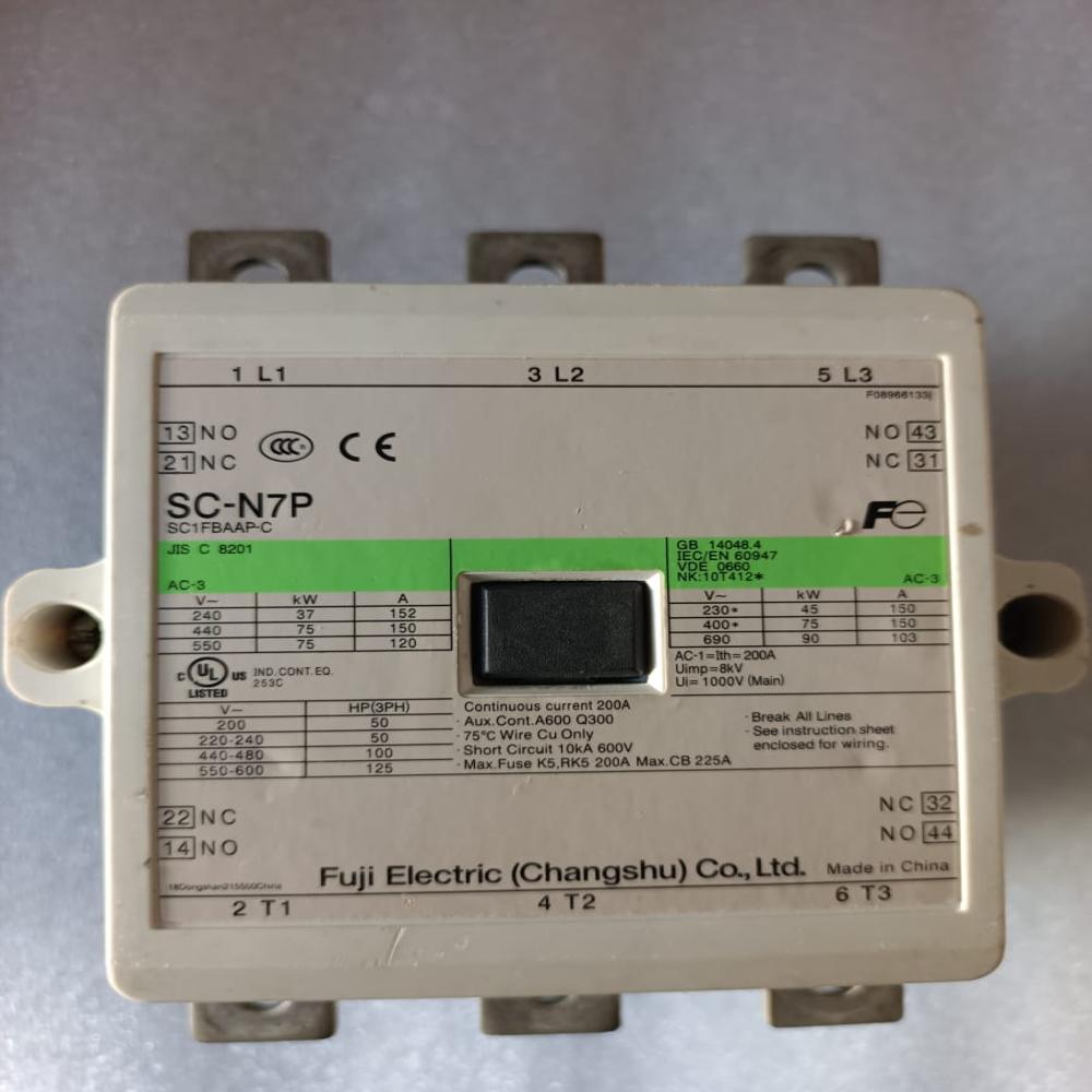 Used Fuji Sc-N7p Contactor Power Contactor Sc-N7p Sc1fbaap-C 200a 220v Ac