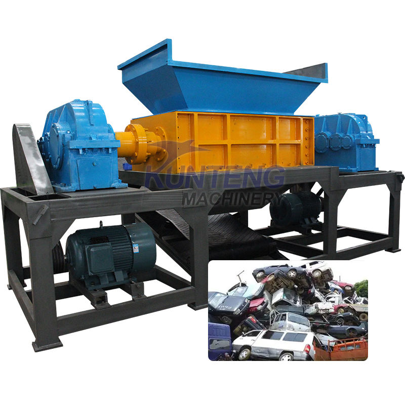 Double Axis Shredder for Solid Waste Treatment Metal Waste Pretreatment Crushing System Household Waste Shredder