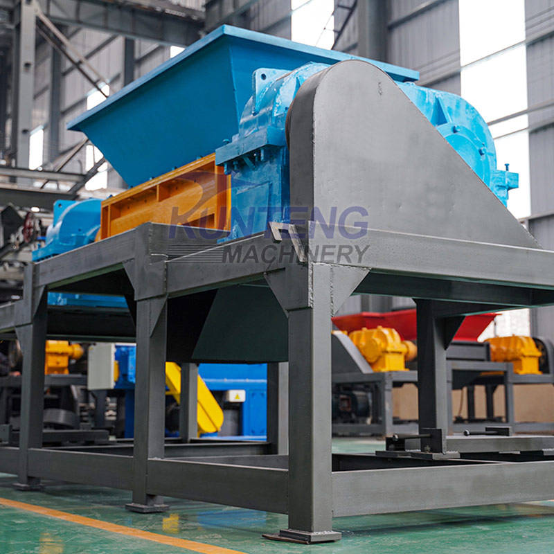 Double Axis Shredder for Solid Waste Treatment Metal Waste Pretreatment Crushing System Household Waste Shredder