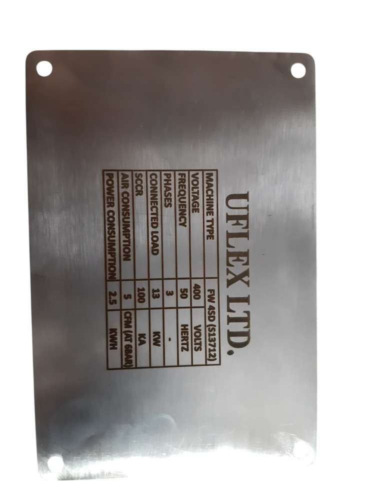 Ss Name Plate