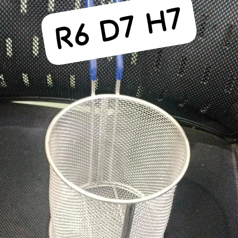 Stainless Steel Fried Chicken Breading Basket - Color: Silver