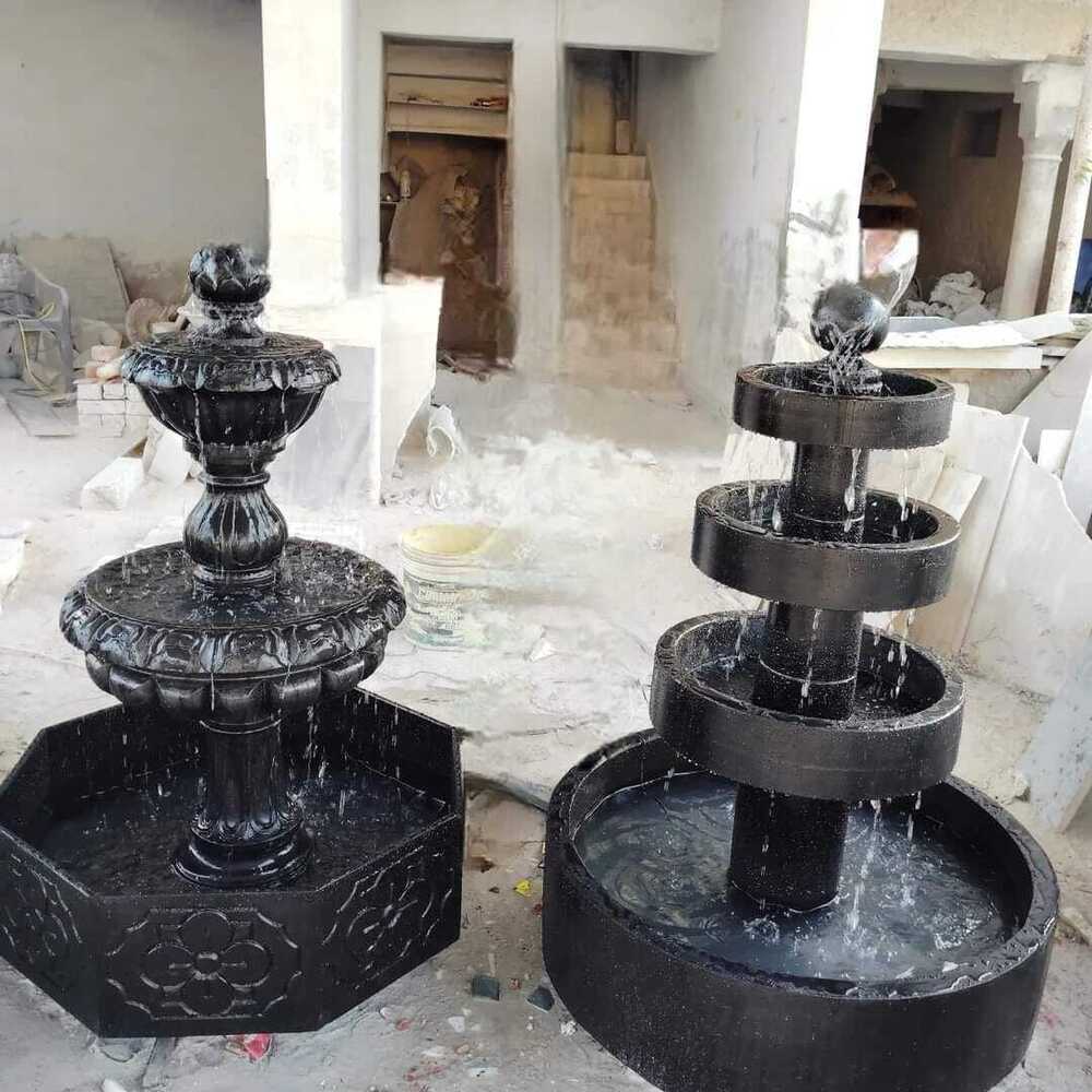 इनडोर काले संगमरमर के फव्वारे