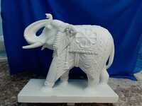 Marble Small Elephant Statue