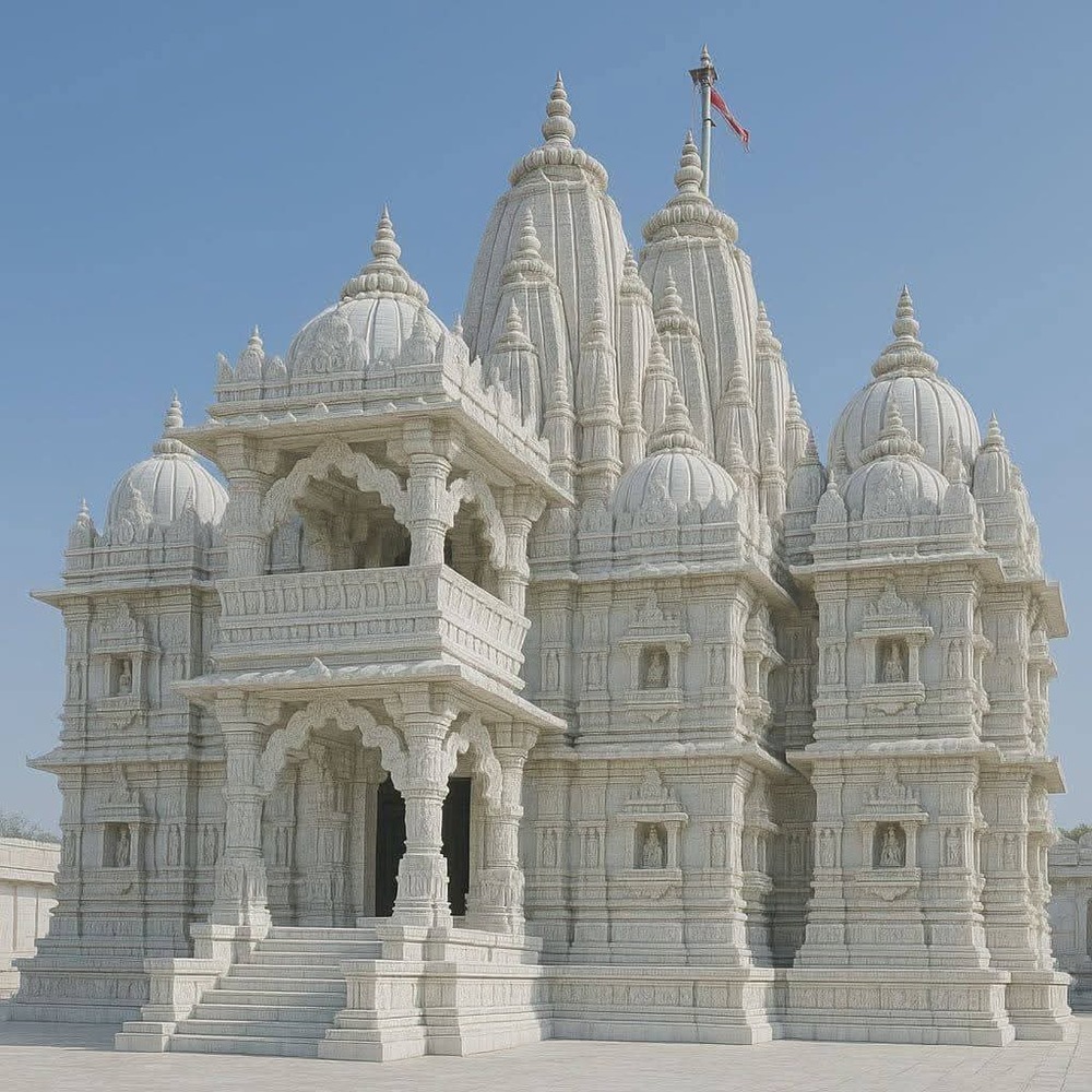 White Marble Carved Temple